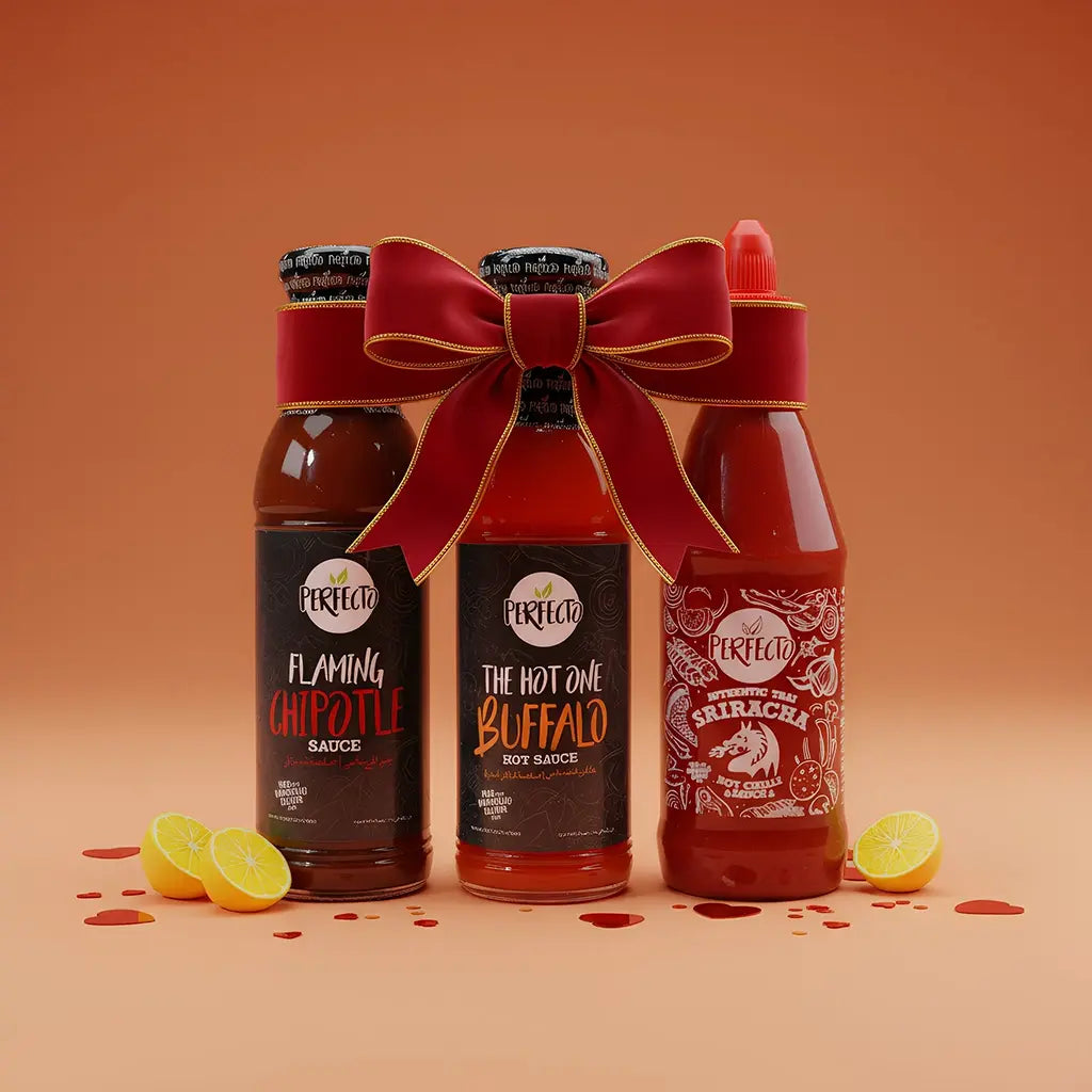 Bundle of 3: Buffalo Hot Sauce 310G + Chipotle Sauce 300G + Sriracha Sauce 485G